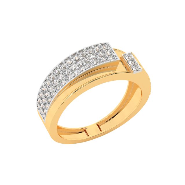 Adhiraa Round Diamond Ring For Men